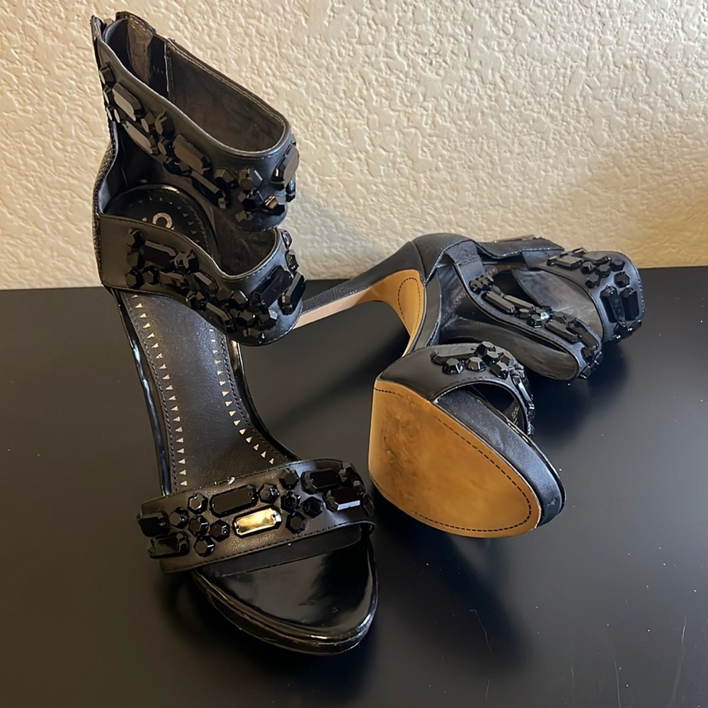 black gem heels